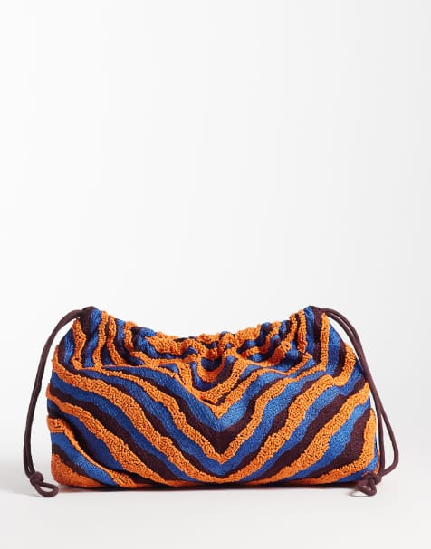 ASOS DESIGN - clutch con estampado animal y abalorios en varios colores - view 1