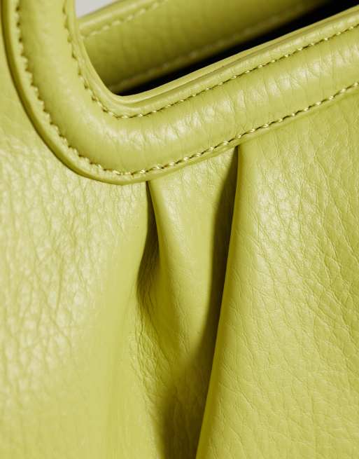 ASOS DESIGN - clutch extragrande en chartreuse, 3 de 4