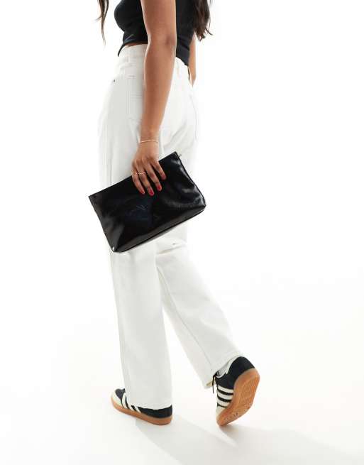 ASOS DESIGN - Clutch met ritssluiting in zwart, 2 van 4