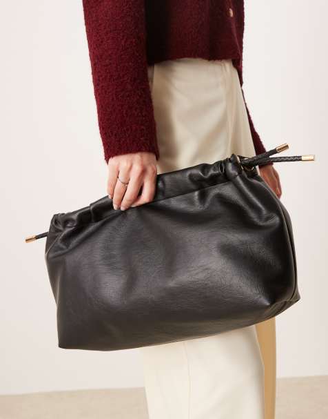 ASOS DESIGN - Clutch tas met rimpeleffect en plooien in zwart - view 1