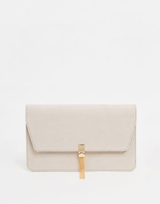 cream clutch bag