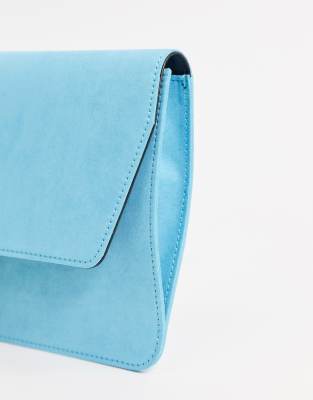 asos blue clutch bag