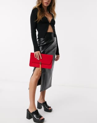 Asos hot sale red clutch