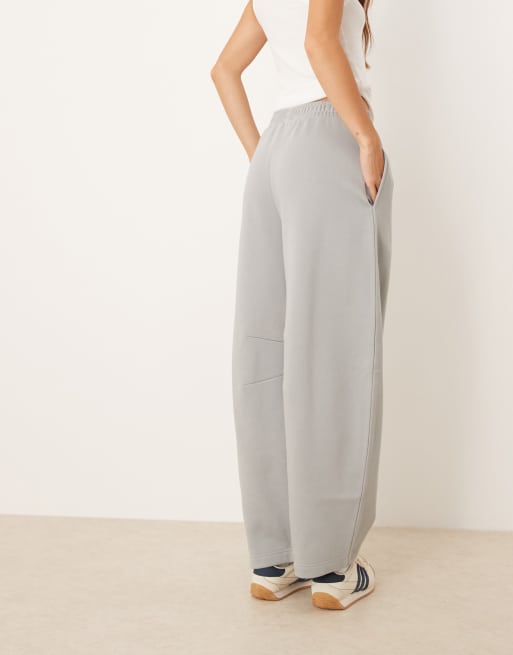 ASOS DESIGN co-ord barrel leg jogger in dusky blue, 4 of 5