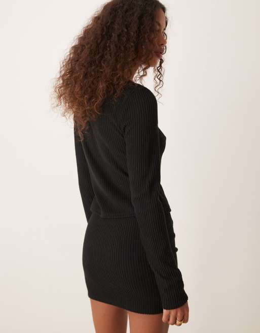 Asos long black cardigan hot sale