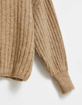 chunky crew neck cardigan