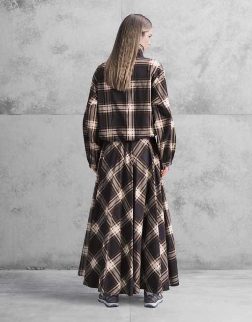ASOS DESIGN co-ord circle skirt in check print, 2 of 5