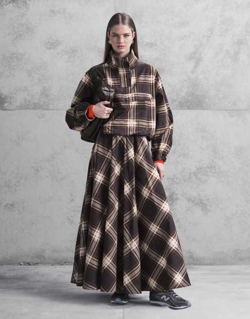 ASOS DESIGN co-ord circle skirt in check print, 3 of 5