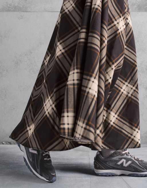 ASOS DESIGN co-ord circle skirt in check print, 4 of 5