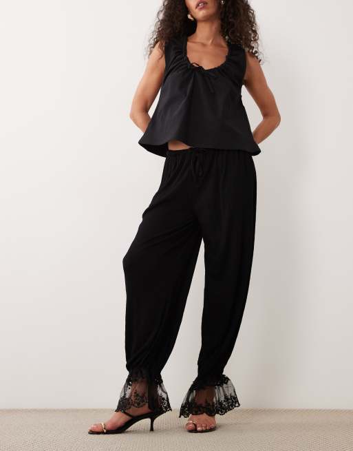 ASOS DESIGN co-ord crinkle in black, 5 of 6