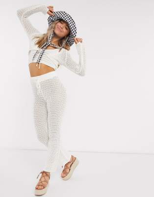 cream tie front cardigan