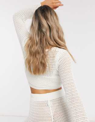 crochet tie front cardigan