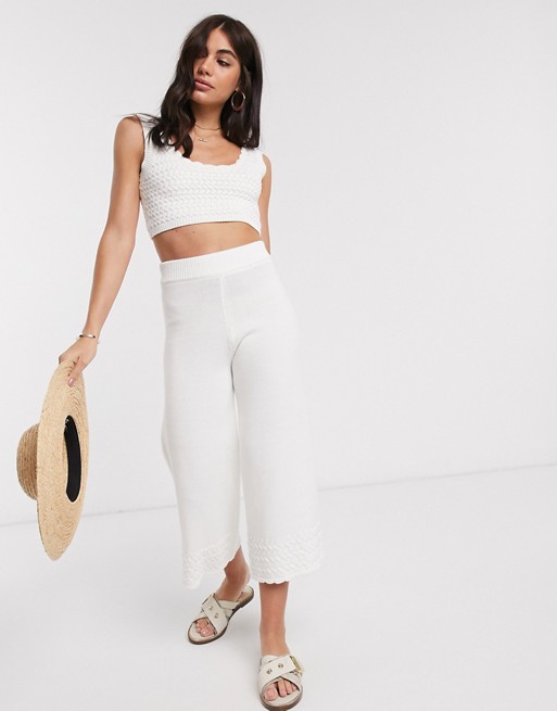 ASOS DESIGN co-ord crochet knitted trousers