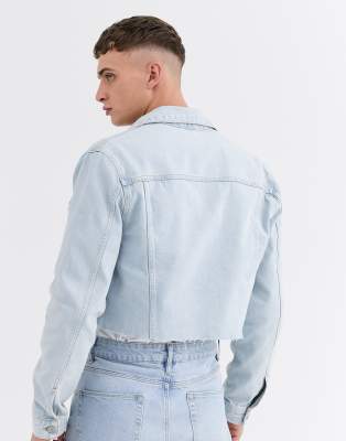 mens cropped jean jacket