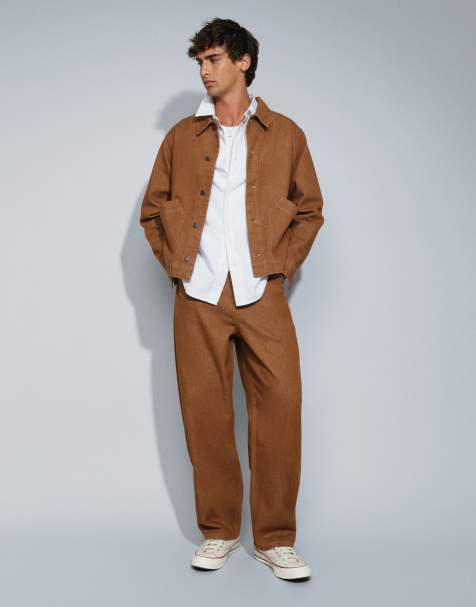 ASOS DESIGN co-ord denim in brown - view 1