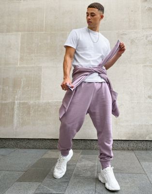 ASOS DESIGN co-ord drop crotch joggers in pink