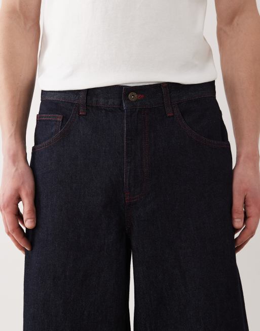 ASOS DESIGN co-ord extreme baggy jeans in raw indigo, 4 of 5