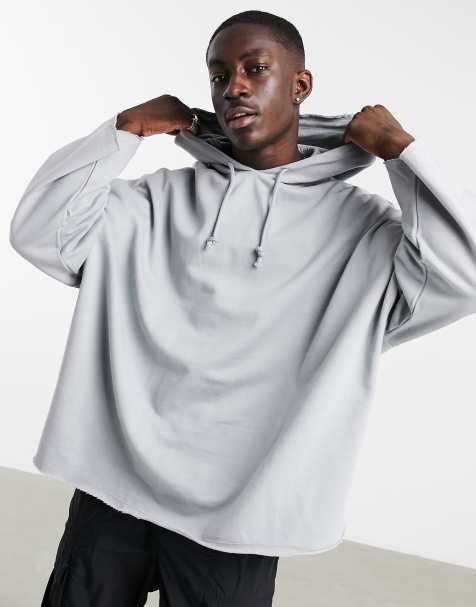 ASOS DESIGN co-ord extreme oversized hoodie with raw edges in grey - view 1