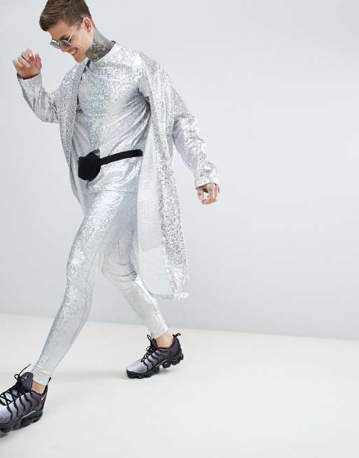 ASOS DESIGN metallic festival co-ord, 3 of 3