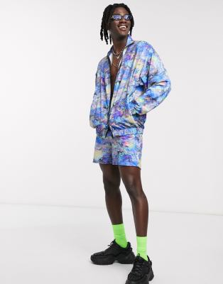 ASOS DESIGN co-ord festival slim fit shorts with all over print | ASOS