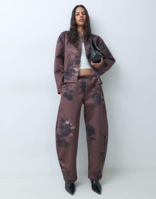 ASOS DESIGN floral print scuba-style fabric jacket & sweatpants in multi, 3 of 3