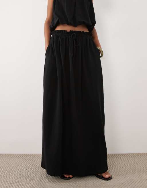 ASOS DESIGN co-ord full skirt in black, 2 of 5