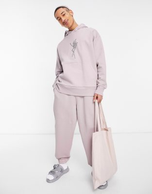 pink grey tracksuit