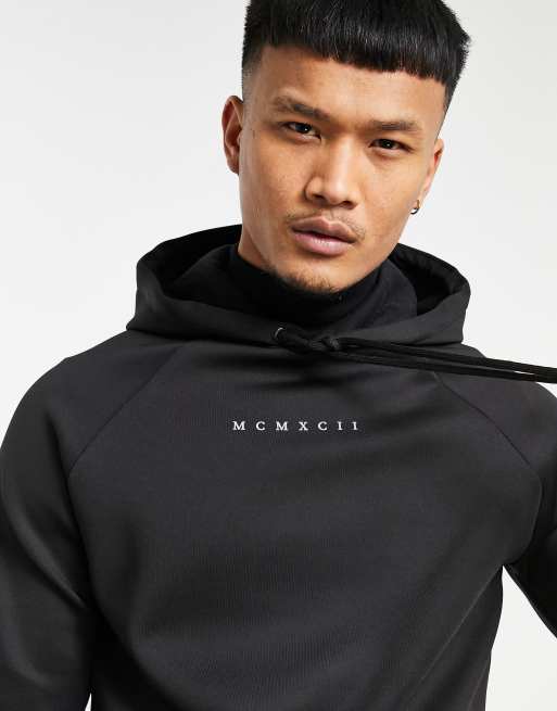 ASOS DESIGN co-ord hoodie in scuba with Roman numerals