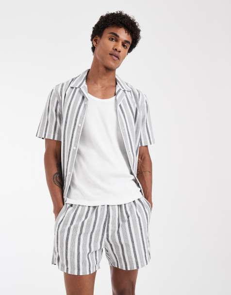 ASOS DESIGN co-ord in black and white stripe - view 1