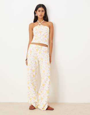 ASOS DESIGN co-ord in lemon ditsy print - view 1
