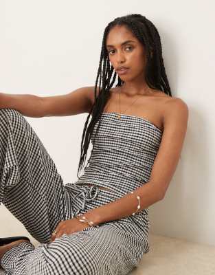 ASOS DESIGN co-ord in mono gingham - MULTI - view 1