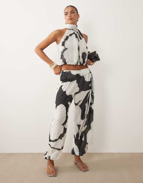 ASOS DESIGN co-ord in mono print - view 1
