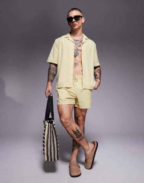 ASOS DESIGN co-ord in seersucker in green - view 1