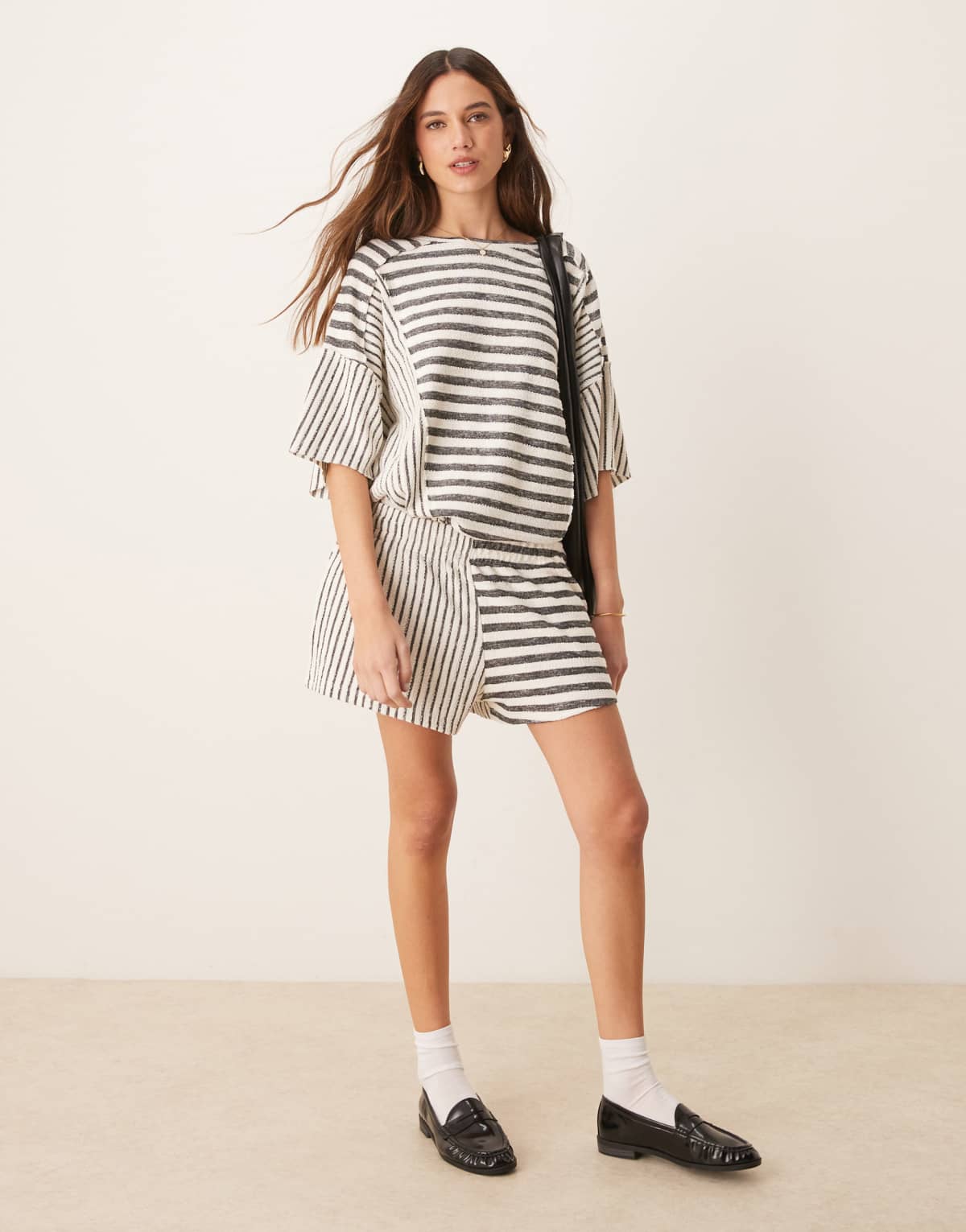 ASOS DESIGN co-ord in textured mixed stripe - MULTI