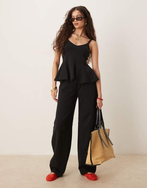 ASOS DESIGN co-ord interlock in black - view 1