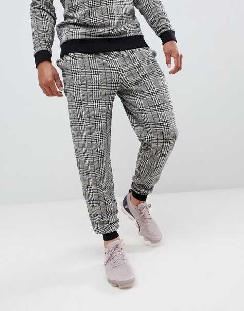 ASOS DESIGN Co-ord - Joggers skinny grigio a quadri in coordinato - view 1