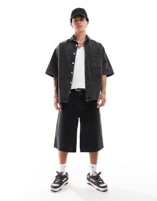 ASOS DESIGN ASOS DESIGN co-ord jort in washed black