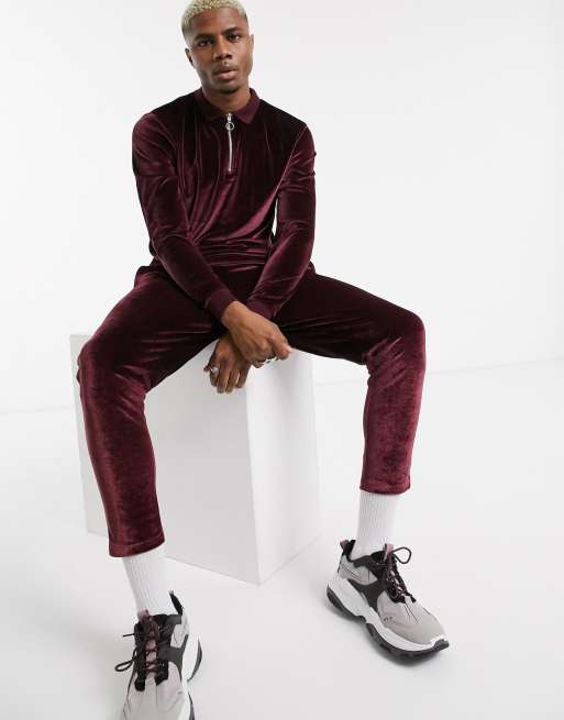 Asos cheap velvet tracksuit