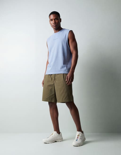 ASOS DESIGN co-ord longer length jort in khaki, 10 of 12