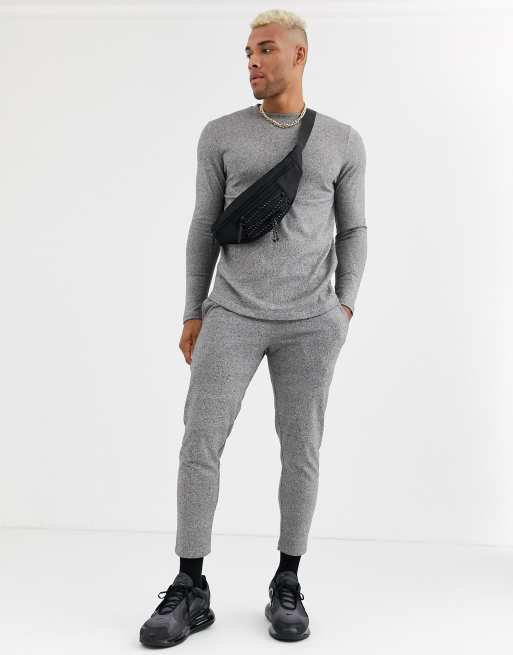 ASOS DESIGN - Ensemble en maille torsadée - Gris, 2 de 3