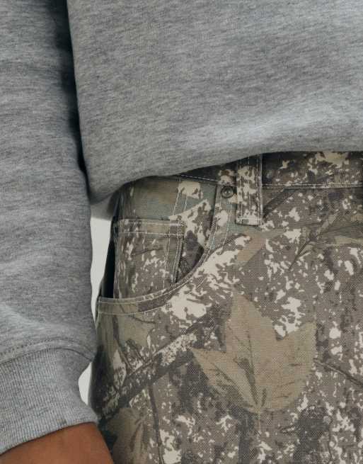ASOS DESIGN co-ord loose canvas trouser in camo print, 4 of 5
