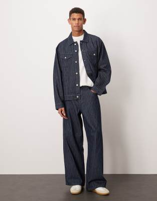 Asos Design Co-ord Loose Striped Jeans In Multi