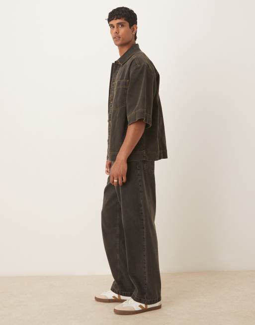 ASOS DESIGN co-ord løse jeans i brun vask, 3 af 5
