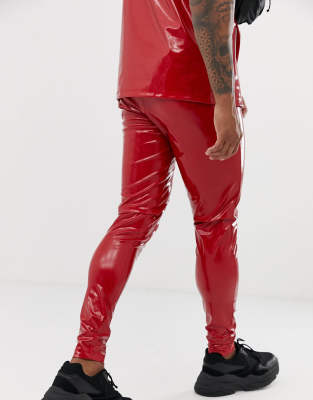 red latex co ord