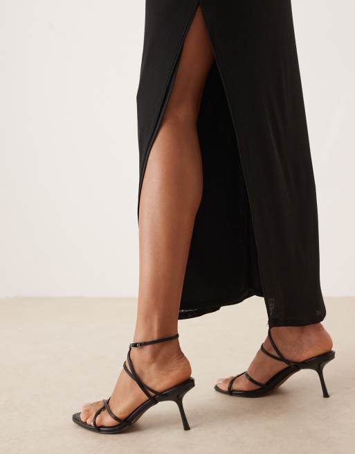 ASOS DESIGN co-ord mesh maxi skirt in black, 5 of 5