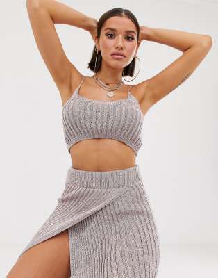 asos metallic top