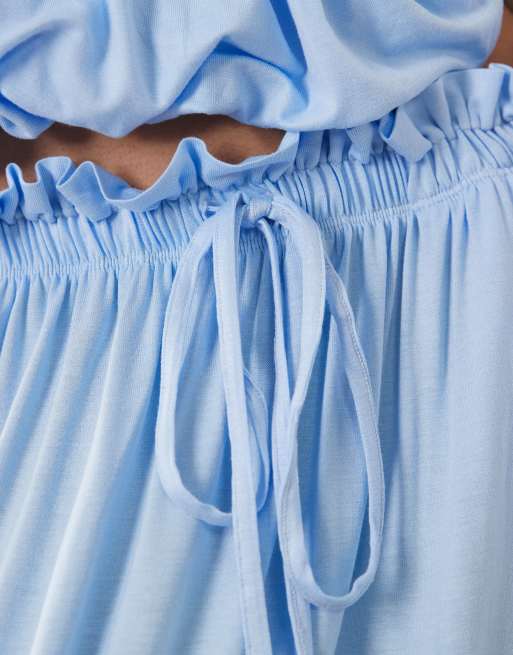 ASOS DESIGN co-ord midi skirt in light blue, 3 of 5