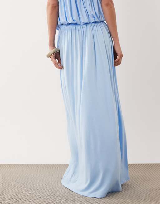 ASOS DESIGN co-ord midi skirt in light blue | ASOS