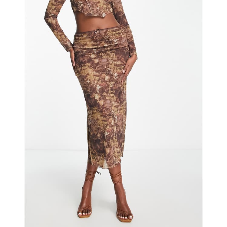 ASOS DESIGN co ord midi skirt in vintage print ASOS