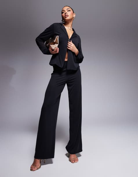 ASOS DESIGN co-ord modal shirt and trouser in charcoal - view 1